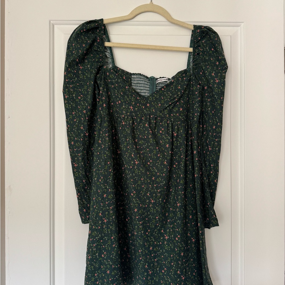 Reformation Floral Long Sleeve Dress